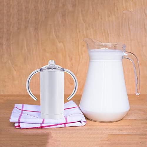OKBA 6-Pack 12 Oz Sublimation Sippy Cups with Handles and Lids