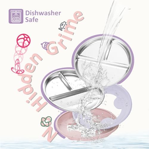Bakpoco Stainless Steel Toddler Plate with Suction