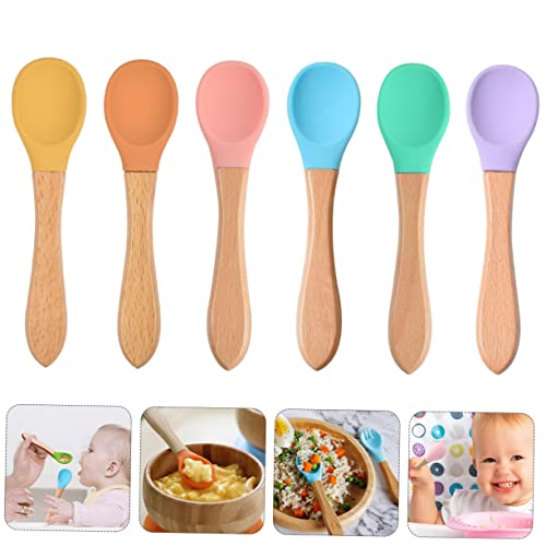 BESPORTBLE 6Pcs Baby Porridge Spoons with Long Handles
