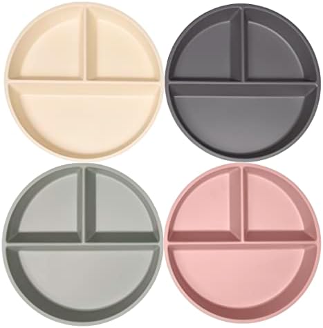 WeeSprout Set of 4 Bamboo Plates for Kids 1