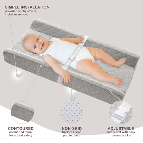 Modera Organic Cotton Contoured Changing Pad with Waterproof Foam