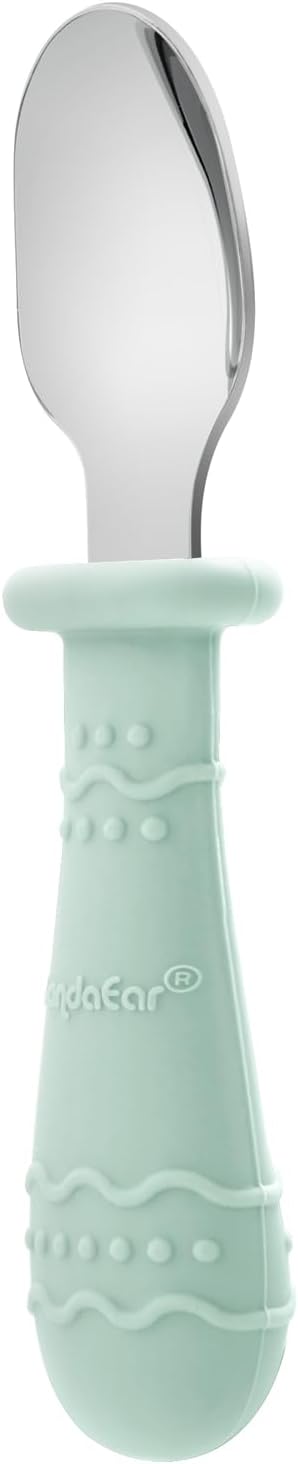 PandaEar Baby Feeding Set 2 Pack Silicone Stainless Steel 1