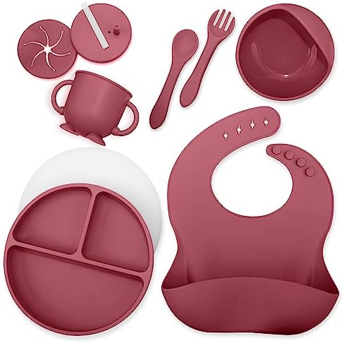 Roeko Silicone Baby Feeding Set - 9 Piece Self-Feeding Tools