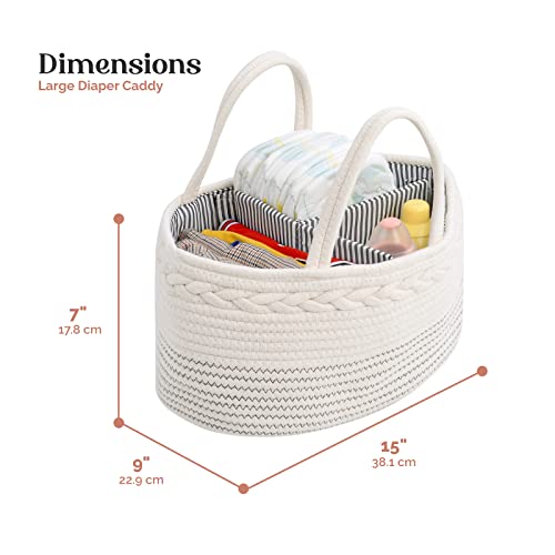 Luxury Little Diaper Caddy Organizer - White