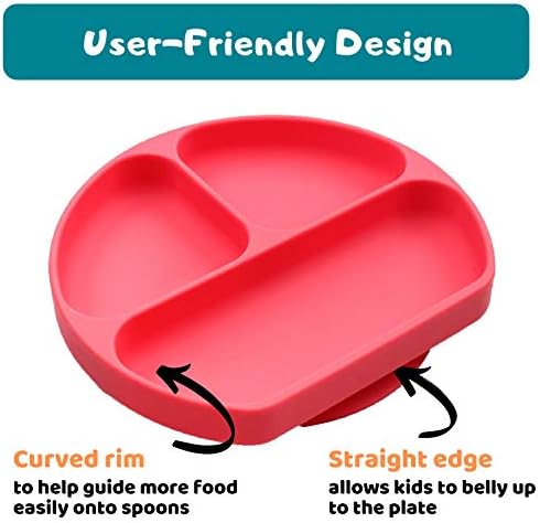 Silikong Suction Plate for Toddlers 1 Red 1