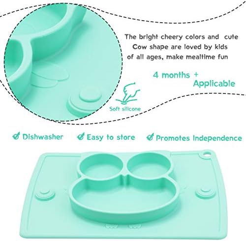 Linowos Silicone Divided Toddler Plates for Baby Meals
