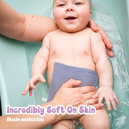 12Pcs Baby Muslin Washcloths Set for Newborn and Kids