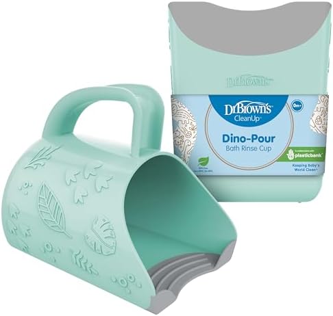 Dr Browns Dino-Pour Baby Bath Rinse Cup Tear-Free BPA Free