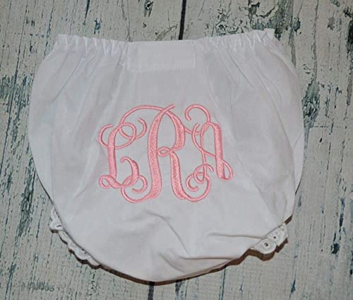Personalized Diaper Cover with Eyelet Lace