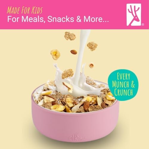 Elk and Friends Kids Porcelain Bowls with Suction Sleeve 1