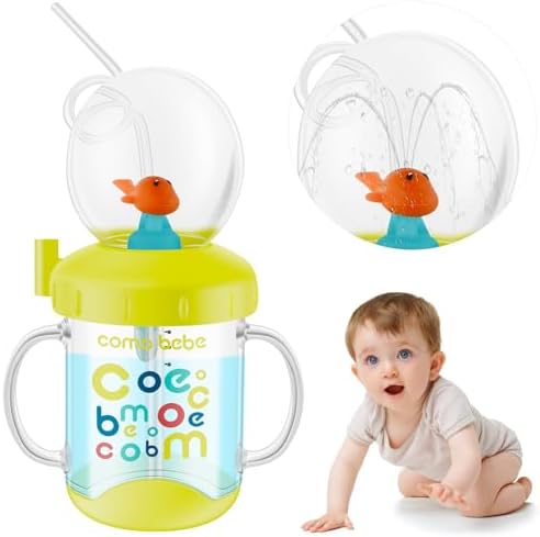 Cute Whale Sippy Cup with Spouting Effect and Leak Proof Design
