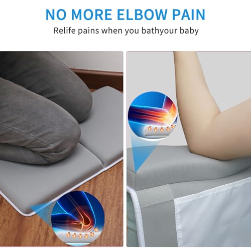 JJGoo Bath Kneeler with Elbow Rest Pad Set - Gray 1