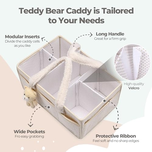 PeraBella Diaper Caddy Organizer - Changing Table Car Caddy for Baby Essentials