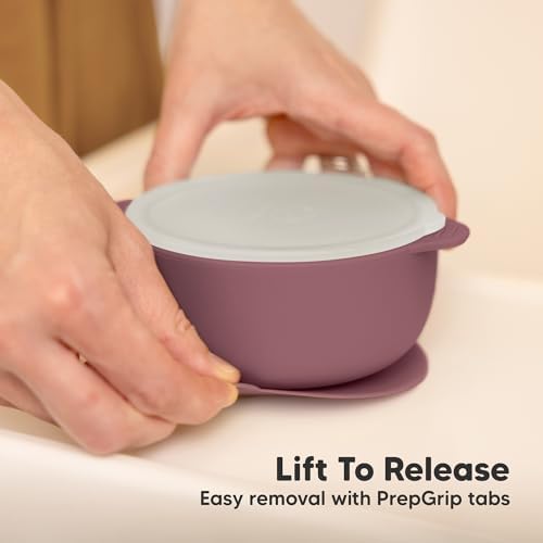 KeaBabies 2-Pack Suction Baby Bowls with Lids
