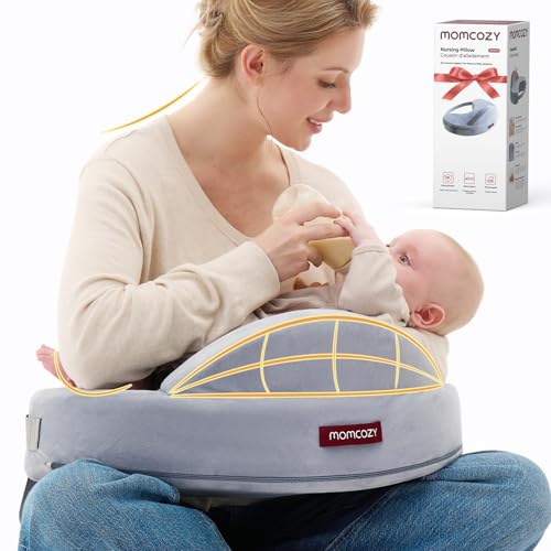 Momcozy Memory Foam Nursing Pillow with Safety Fence 1