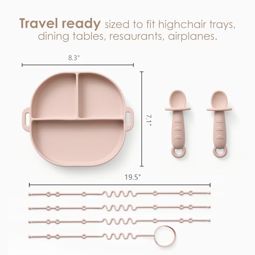 Andy Bear All-in-one Suction Baby Plates Set