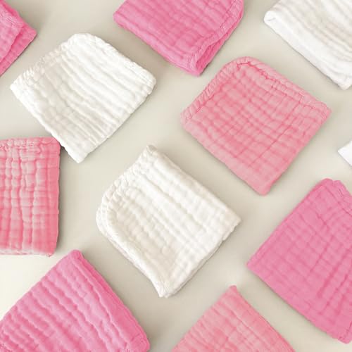Sunny zzzZZ 12 Pack Muslin Washcloths 12x12 Inches
