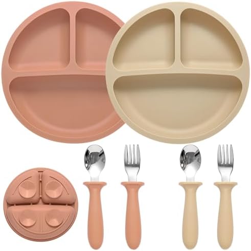Eascrozn Silicone Baby Feeding Set 2 Pack