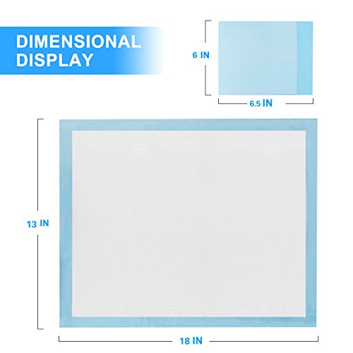 Zdolmy 100 Pack Baby Disposable Changing Pad 13x18 Inch Soft Waterproof Mat