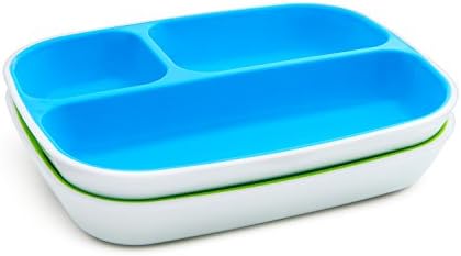 Munchkin Splash 4 Piece Toddler Plate and Bowl Set BlueGreen