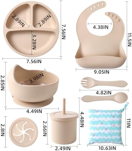 ECLIP Silicone Baby Feeding Set 10 Pcs
