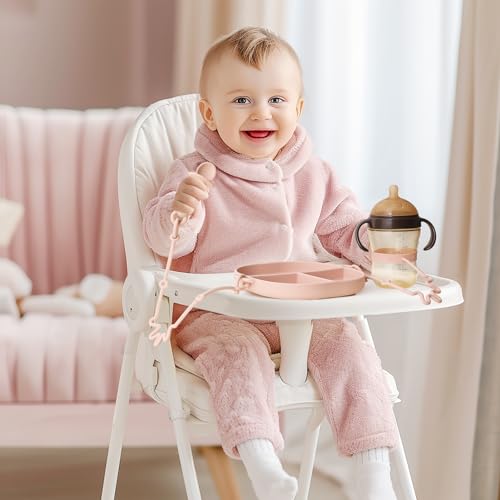 Andy Bear Blush Silicone Plate for Babies
