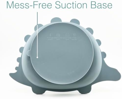 Dinosaur Feeding Silicone Baby Plate - No BPA