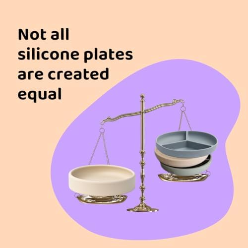 APLAINR Blue Hour Weighted Silicone Toddler Plate