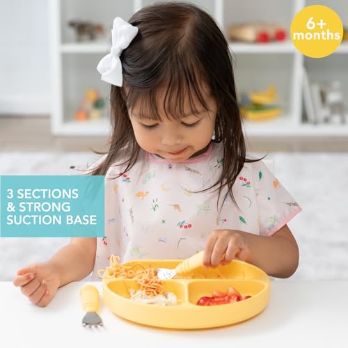 Bumkins Toddler Suction Plate with Divided Grip