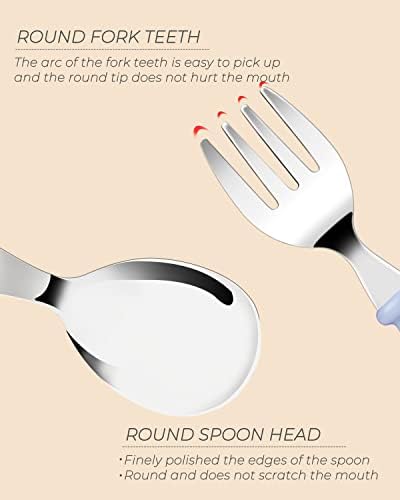 DF DUALFERV Toddler Utensils Set 10 Pcs BPA Free