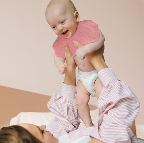 MUSBUY 12-Piece Baby Bibs Muslin Cotton Drooling Teething Bibs for Babies