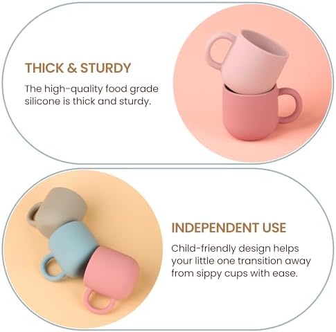 Pack of 2 Food Grade Silicone Toddler Cups