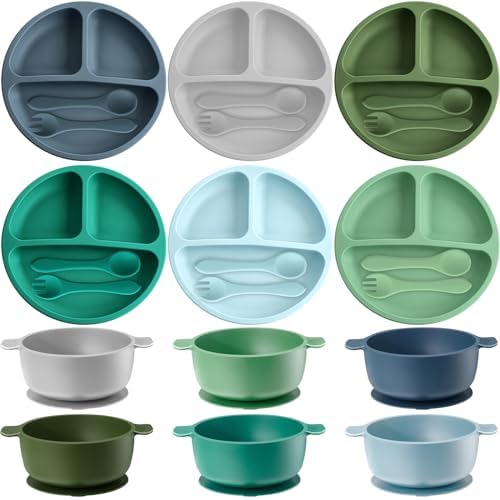 Dandat 24 Pcs Silicone Baby Feeding Set
