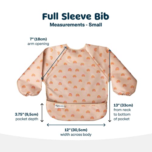 Tiny Twinkle Mess Proof Baby Bib with Sleeves