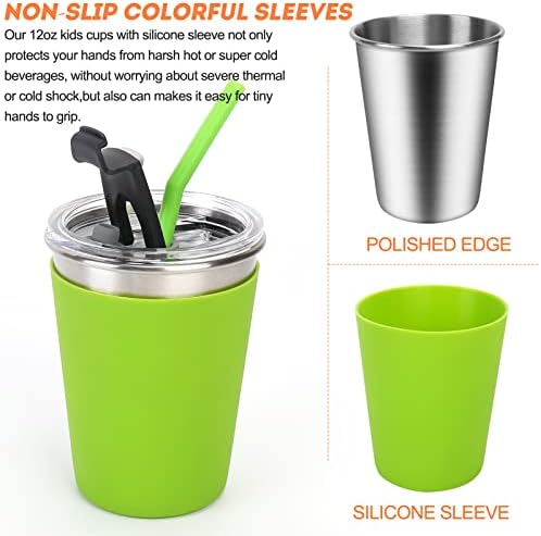 Vermida 12oz Kids Cups with Lids and Straws 5 Pack 1