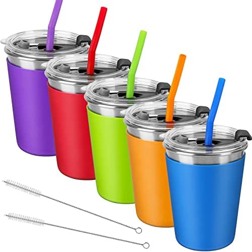 Vermida 12oz Kids Cups with Lids and Straws 5 Pack 1