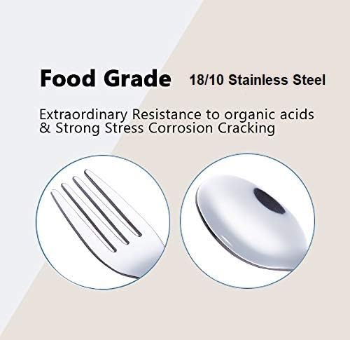 Exzact Kids Flatware Set 6PCS 1810 Stainless Steel BPA Free