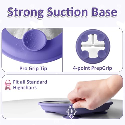 Bakpoco Suction Toddler Plate Set of 2 9 Green Purple