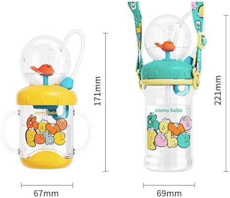 Cute Whale Water Bottle 220ml Leak Proof Sippy Cup with Turbo Squirting Design