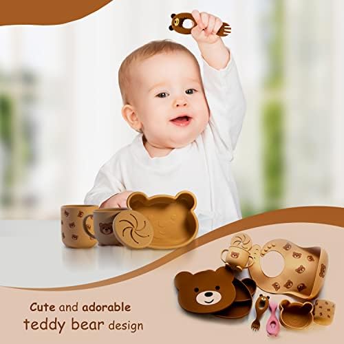 Silicone Baby Feeding Set 7 Piece for 6 Months