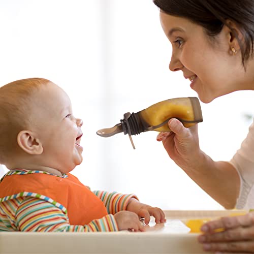 Haakaa Silicone Baby Food Spoon with 4oz Storage Pouch