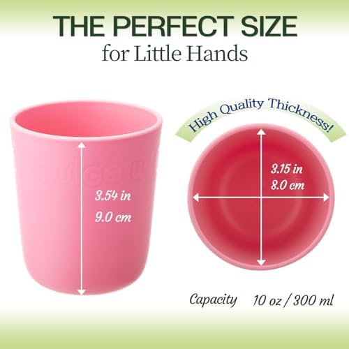 Dulce Worlds SUGARCANE Kids Cups 5 Pack - BPA Free Unbreakable