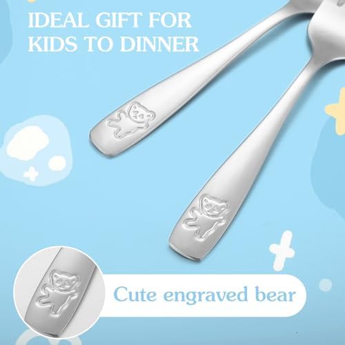 Pimoys 12 Piece Stainless Steel Kids Silverware Set 1