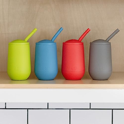 ezpz Happy Cup Straw System for Toddlers 24 Months Blue