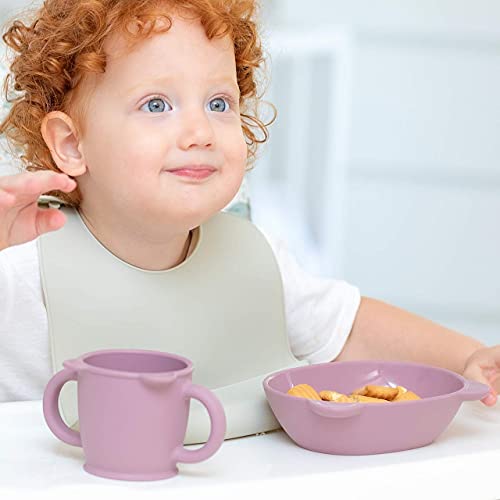 BLUE GINKGO Silicone Bowls for Toddlers - Cute and Durable