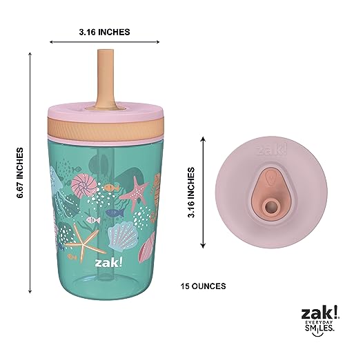 Zak Designs Kelso 15 oz Tumbler Set with Shells 1