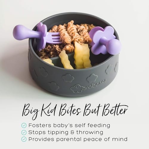 Grabease Suction Silicone Bowls for Toddler Feeding
