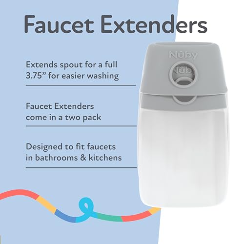 Nuby 2-in-1 Faucet Extenders for Toddlers - 2 Pack 1