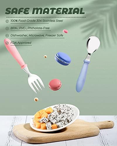 DF DUALFERV Toddler Utensils Set 10 Pcs BPA Free