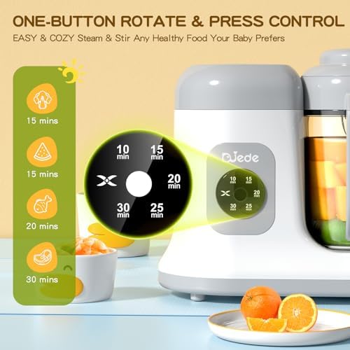 Duede Baby Food Maker One Button Control Steamer Puree Blender